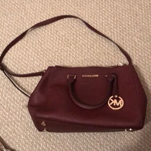 Michael Kors maroon handbag